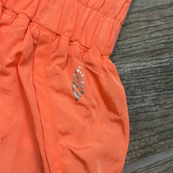 Free People FP Movement way home shorts high waist orange tangerine neon medium - Picture 2 of 4